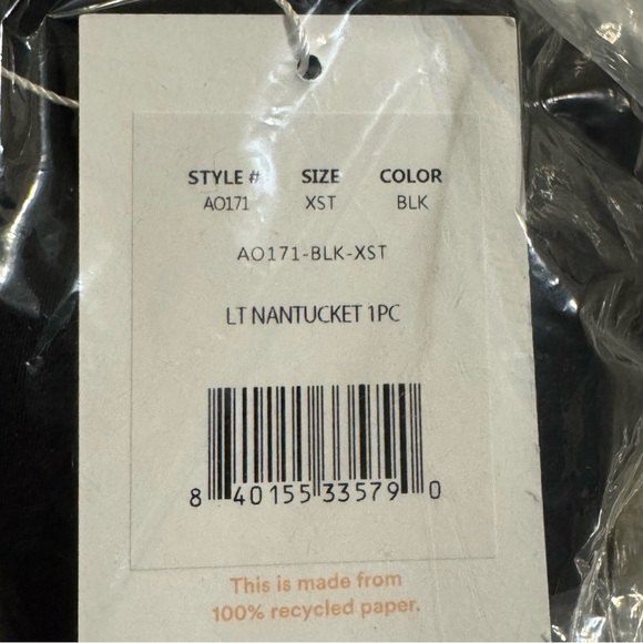 Andie Swim Women’s The Nantucket One Piece AO171 Sz XS Tall In Black NWT - Picture 5 of 5